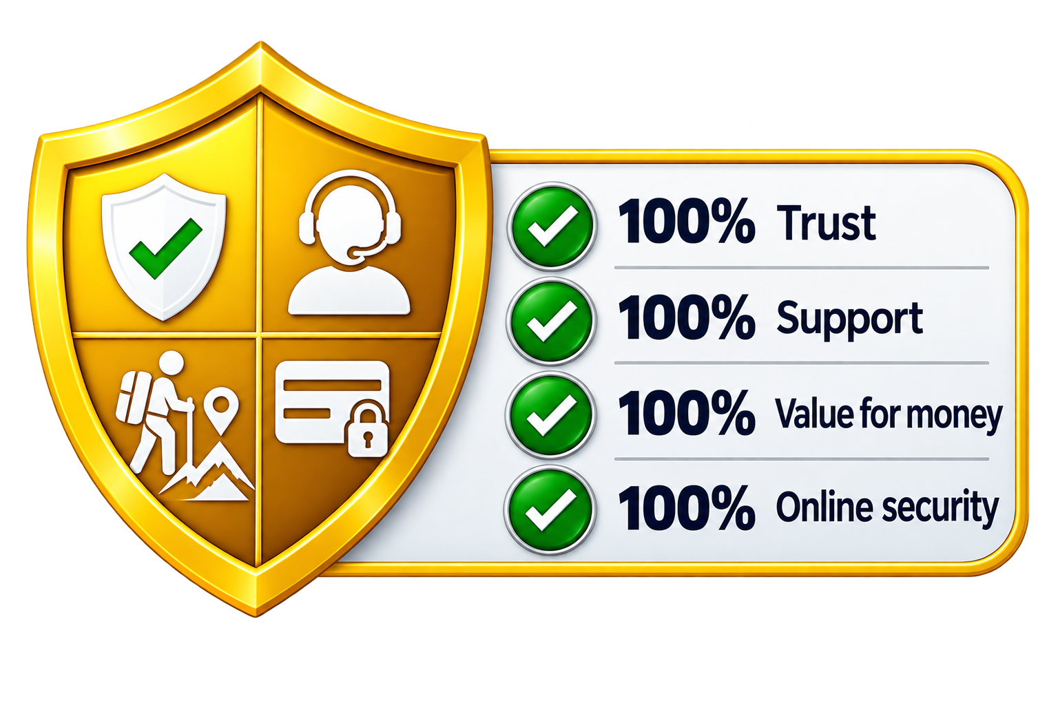 Travel service guarantee logo for trusted Himachal tour packages