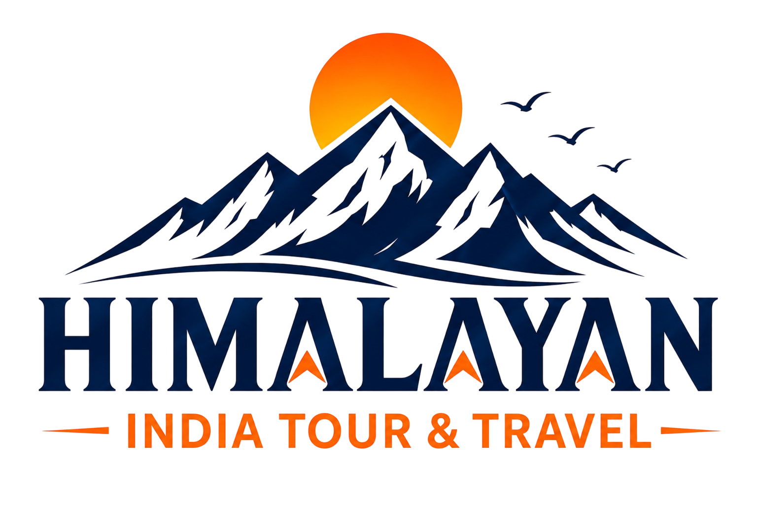logo includes sun , birds and a mountain